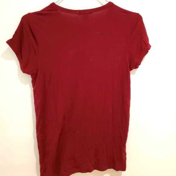 Forever 21 Burgundy and Gold Tee - Picture 2 of 3